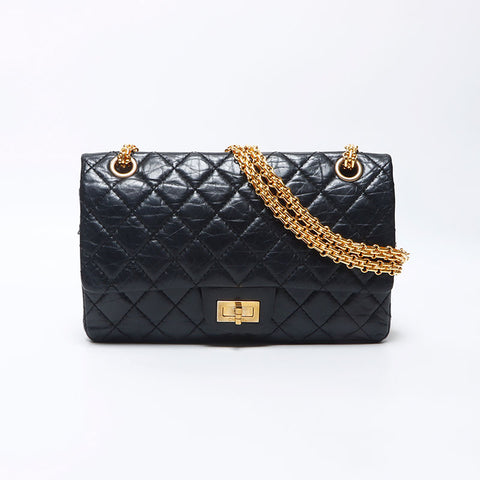 Chanel Chanel Matelasse Double Flap 2.55连锁肩袋黑色WS11915