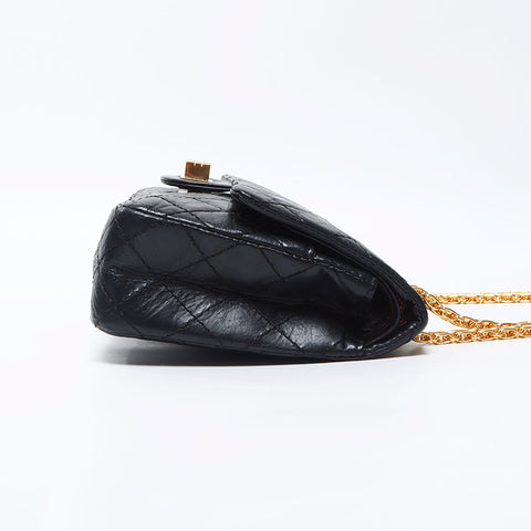 Chanel Chanel Matelasse Double Flap 2.55连锁肩袋黑色WS11915