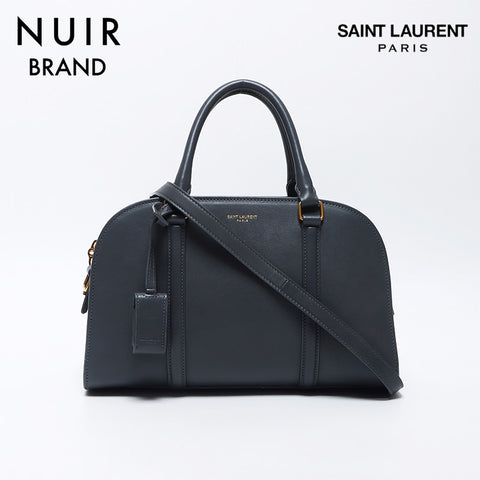 Yves Saint Laurent YVES SAINT LAURENT Baby Duffle Lock 2WAY Shoulder Bag Grey WS11916
