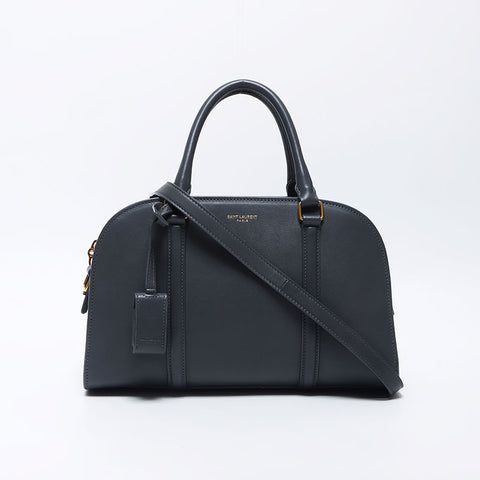Yves Saint Laurent YVES SAINT LAURENT Baby Duffle Lock 2WAY Shoulder Bag Grey WS11916