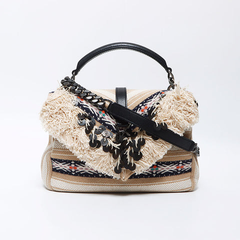 Yves Saint Laurent Yves Saint Laurent College College Fringe Bruage肩袋多色WS11917