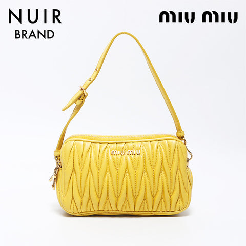 miu miu miu Matterasse袋手提包黄色WS11918
