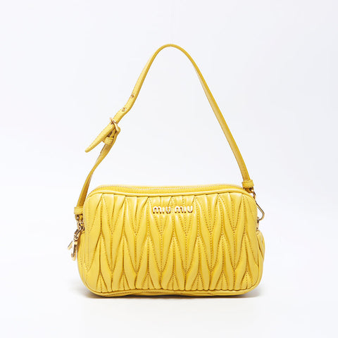 miu miu miu Matterasse袋手提包黄色WS11918