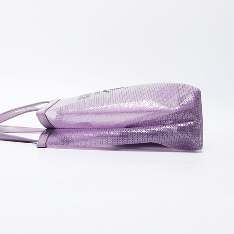 PRADA Small Sequin Mesh Tote Bag Purple WS11919