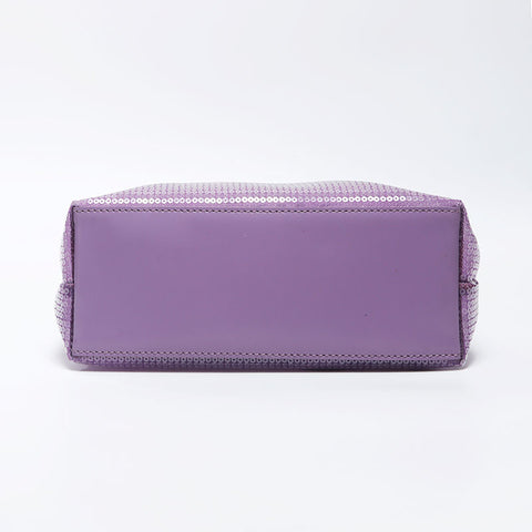 PRADA Small Sequin Mesh Tote Bag Purple WS11919