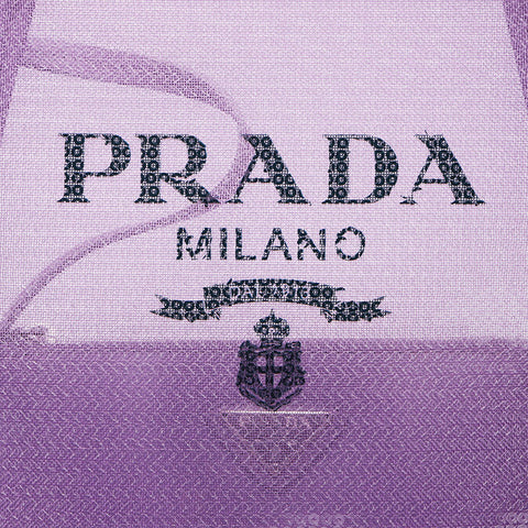 PRADA Small Sequin Mesh Tote Bag Purple WS11919