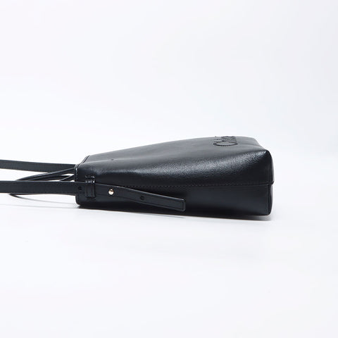 Chloe Micro Tote Bag Logo Leather Shoulder Bag Black WS11920
