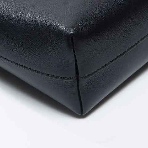 Chloe Micro Tote Bag Logo Leather Shoulder Bag Black WS11920