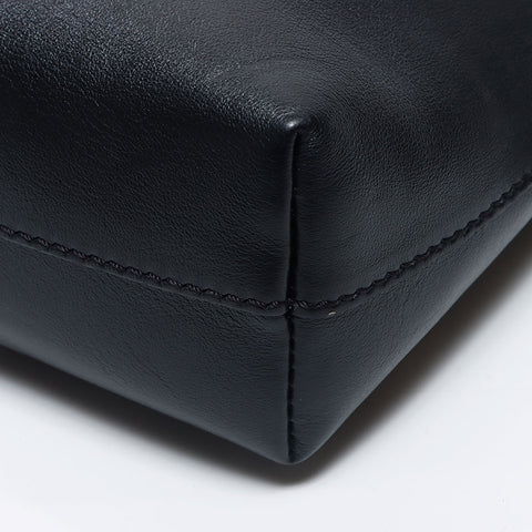 Chloe Micro Tote Bag Logo Leather Shoulder Bag Black WS11920