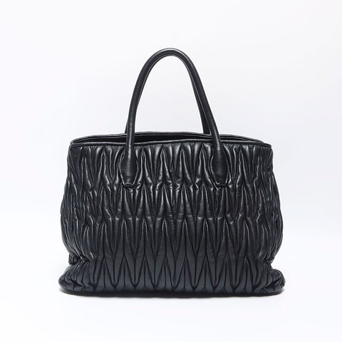 Miu Miu Miu Matterasse 2WAY Tote Bag Black WS11921