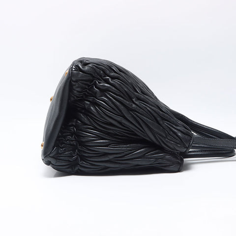 Miu Miu Miu Matterasse 2WAY Tote Bag Black WS11921