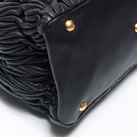 Miu Miu Miu Matterasse 2WAY Tote Bag Black WS11921