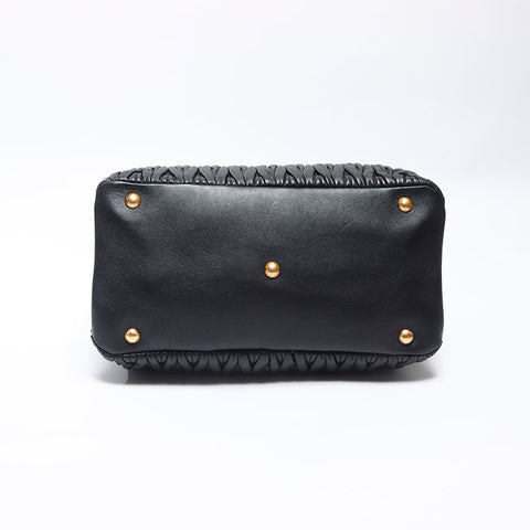 Miu Miu Miu Matterasse 2WAY Tote Bag Black WS11921