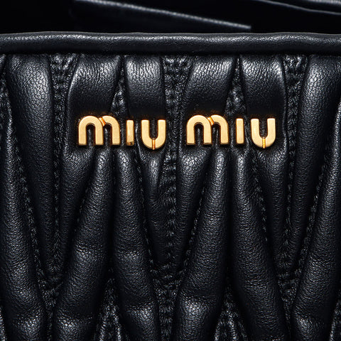 Miu Miu Miu Matterasse 2WAY Tote Bag Black WS11921