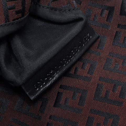 Fendi Zucchino Mamma桶迷你肩带棕色WS11924