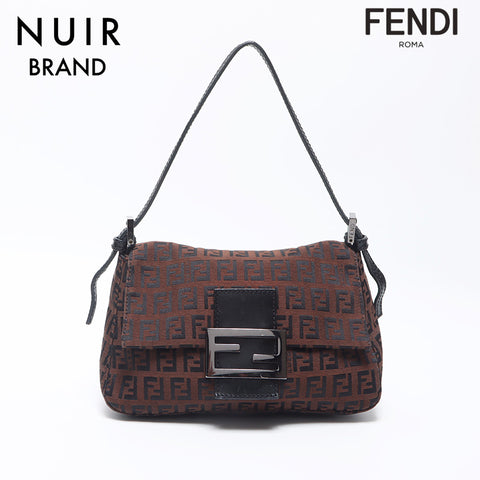 Fendi Zucchino Mamma桶迷你肩带棕色WS11924