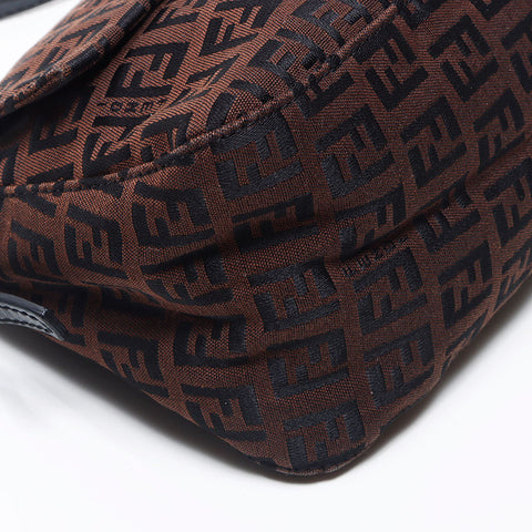 Fendi Zucchino Mamma桶迷你肩带棕色WS11924