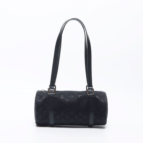 Louis Vuitton Satin Monogram Little Papillon Pouch Black WS11925