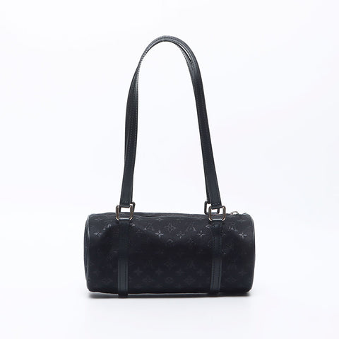 Louis Vuitton Satin Monogram Little Papillon Pouch Black WS11925