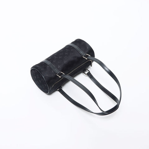 Louis Vuitton Satin Monogram Little Papillon Pouch Black WS11929
