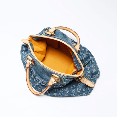Louis Vuitton LOUIS VUITTON Neo Kabiy Denim Monogram 2way 2007 Shoulder Bag Blue WS11930