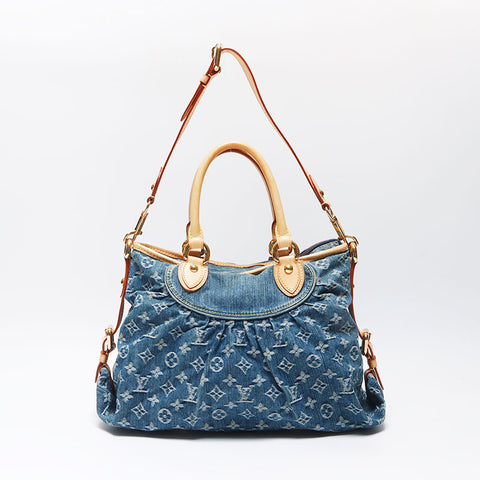 Louis Vuitton LOUIS VUITTON Neo Kabiy Denim Monogram 2way 2007 Shoulder Bag Blue WS11930
