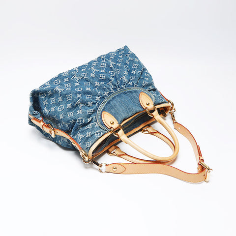 Louis Vuitton LOUIS VUITTON Neo Kabiy Denim Monogram 2way 2007 Shoulder Bag Blue WS11930