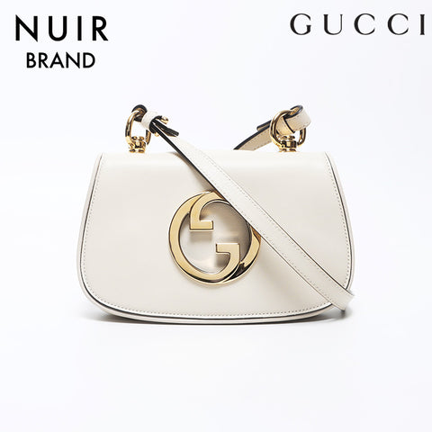 Gucci金发迷你皮革肩带白色WS11933