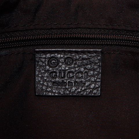 Gucci GG帆布银五金肩袋黑色深棕色WS11939