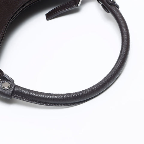 Gucci GG帆布银五金肩袋黑色深棕色WS11939