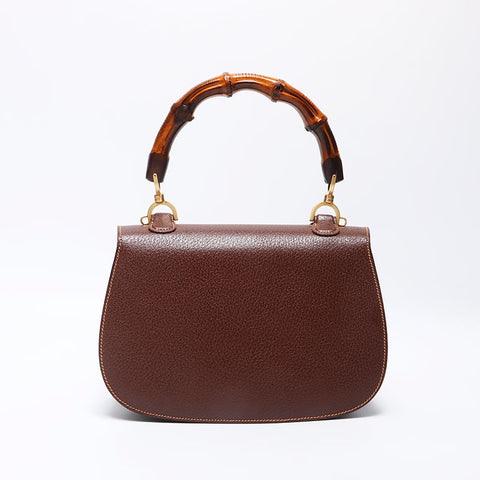 Gucci竹皮与镜肩袋棕色WS11944