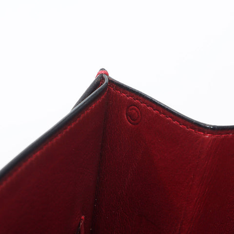 Hermes HERMES Sack Leather ⚪︎C engraved 1973 Shoulder bag Red WS11946