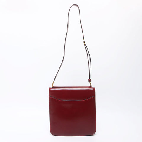 Hermes HERMES Sack Leather ⚪︎C engraved 1973 Shoulder bag Red WS11946