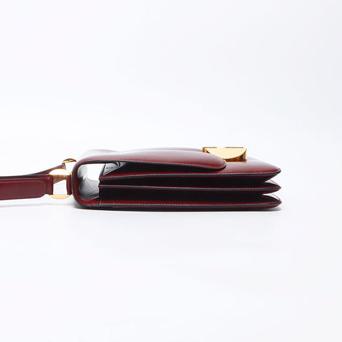 Hermes HERMES Sack Leather ⚪︎C engraved 1973 Shoulder bag Red WS11946