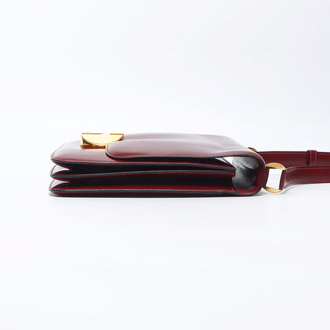 Hermes HERMES Sack Leather ⚪︎C engraved 1973 Shoulder bag Red WS11946