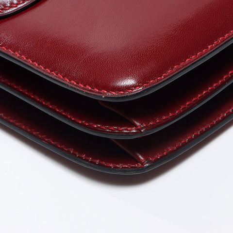 Hermes HERMES Sack Leather ⚪︎C engraved 1973 Shoulder bag Red WS11946