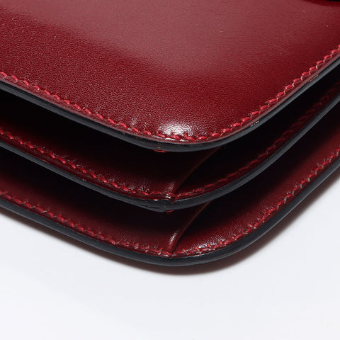 Hermes HERMES Sack Leather ⚪︎C engraved 1973 Shoulder bag Red WS11946