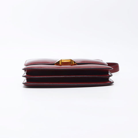 Hermes HERMES Sack Leather ⚪︎C engraved 1973 Shoulder bag Red WS11946
