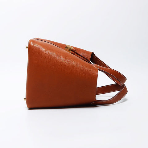Hermes HERMES W engraved Picotin Lock PM Handbag Brown WS11947
