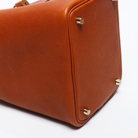 Hermes HERMES W engraved Picotin Lock PM Handbag Brown WS11947