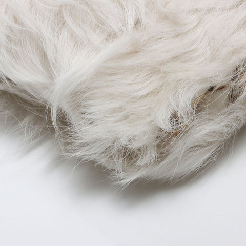Chanel Eco Fur Mini Flap Chain 2023aw Shoulder Bag White WS11949