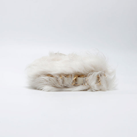 Chanel Eco Fur Mini Flap Chain 2023aw Shoulder Bag White WS11949