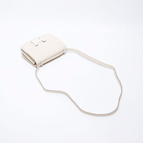 Hermes Constance Mini Silver Metal Fittings W Engraved 2024 Shoulder Bag White WS11950