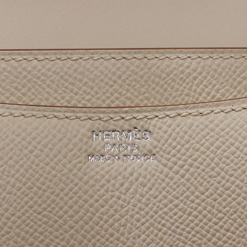 Hermes Constance Mini Silver Metal Fittings W Engraved 2024 Shoulder Bag White WS11950