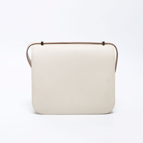Hermes Constance Mini Silver Metal Fittings W Engraved 2024 Shoulder Bag White WS11950