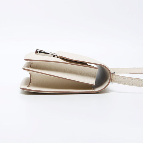 Hermes Constance Mini Silver Metal Fittings W Engraved 2024 Shoulder Bag White WS11950