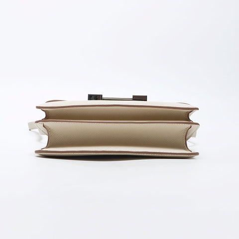 Hermes Constance Mini Silver Metal Fittings W Engraved 2024 Shoulder Bag White WS11950