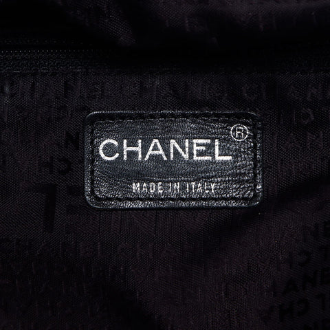 Chanel Chain Rabbit Fur Silver Coco Mark Shoulder Bag Black WS11952