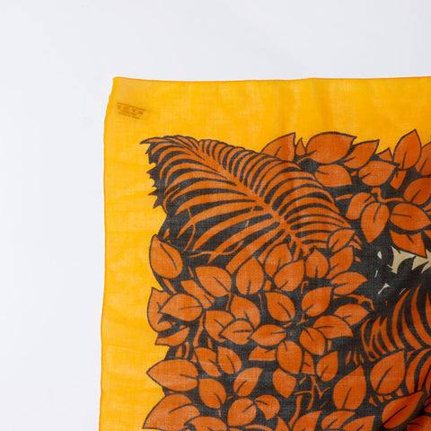 Hermes HERMES Large Tiger Tiger Cotton Scarf Orange WS11953
