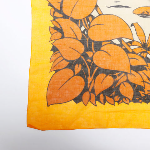 Hermes HERMES Large Tiger Tiger Cotton Scarf Orange WS11953